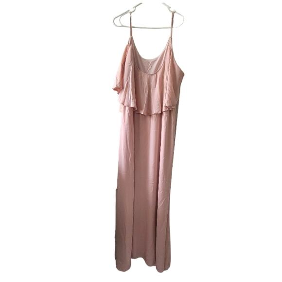 NEW XXL Show Me Your Mumu SMYMM pink Caitlin ruffled maxi dress - Picture 4 of 7